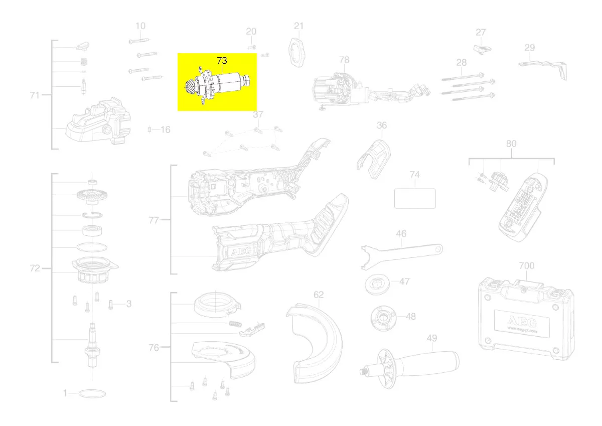 rotor moteur réf. 4931466492 AEG